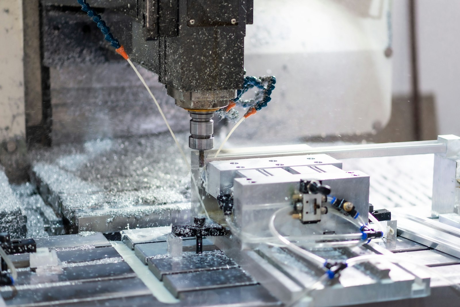 CNC machining operations at a precision manufacturing workshop